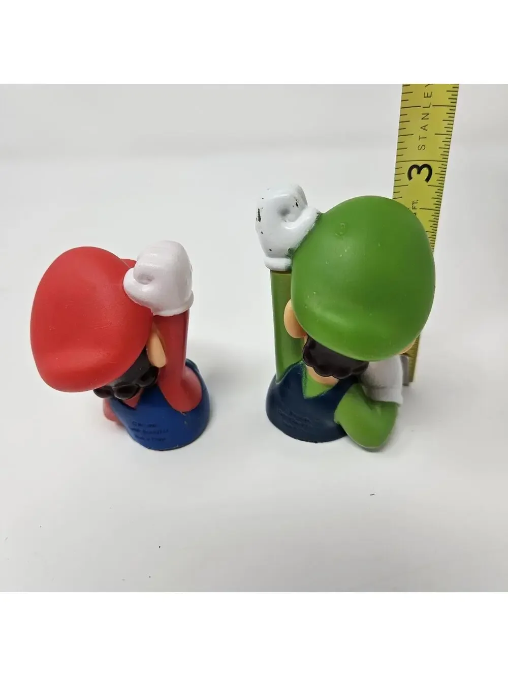 2 Vintage Nintendo Super Mario Bros Plastic Finger Puppets Mario And Luigi 3
